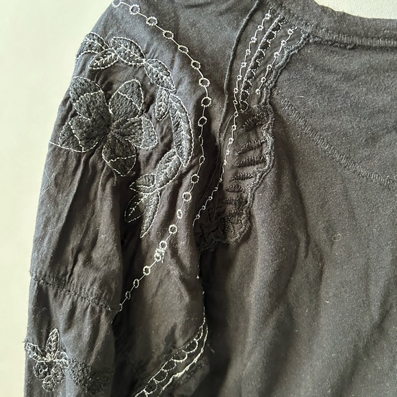 Free People adorablele baby doll black top in size medium - Picture 3 of 8